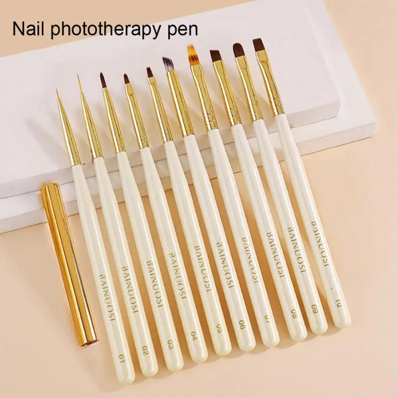 

Wide Application Nail Enhancement Pen Durable 10 Pieces Modern Brushed Gold Door Handles Nail Tools Home Improvement Stunning