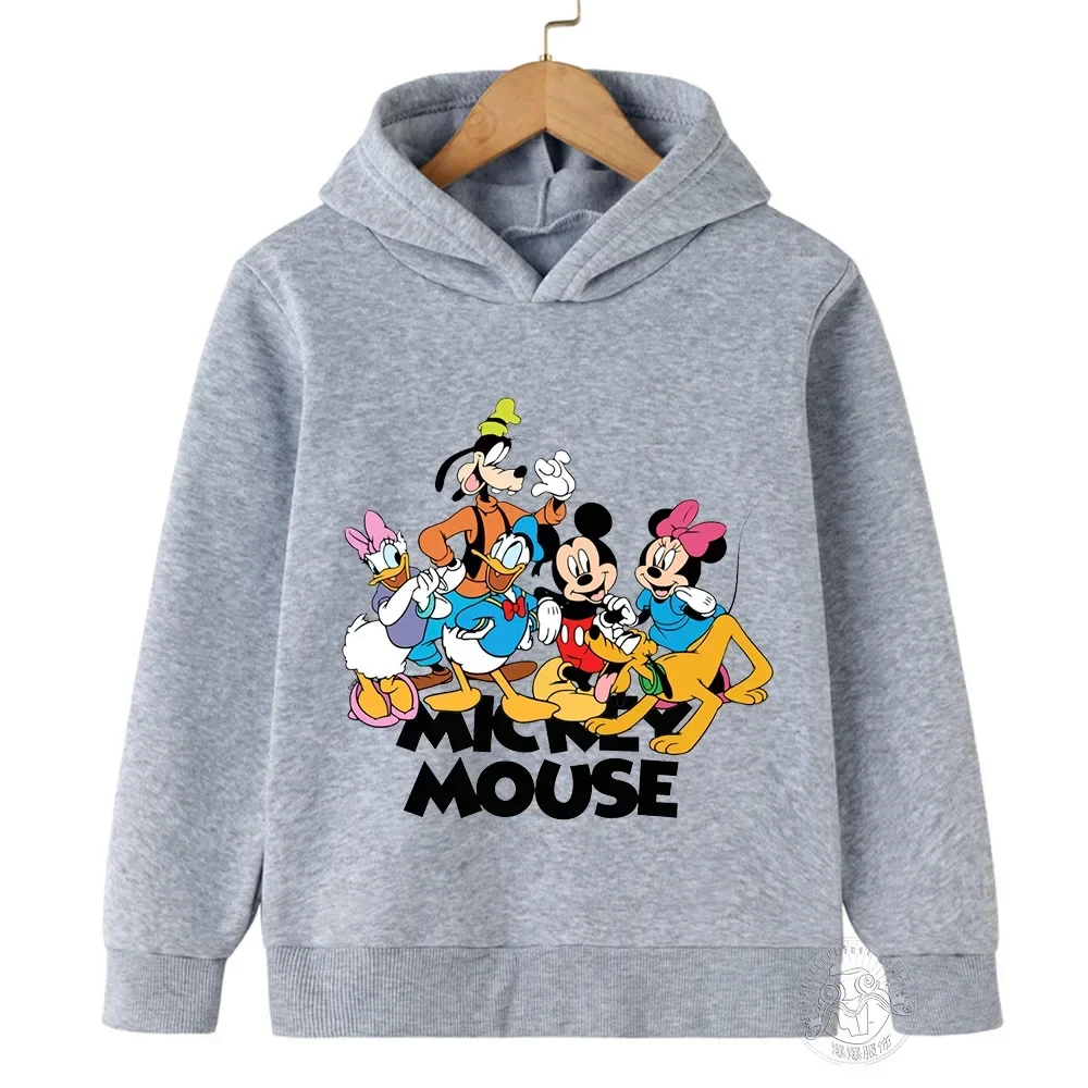 thumbnail image 1 of Sudadera con estampado de dibujos animados de Donald Duck Mickey, sudadera con capucha de moda para uso diario para niños, ropa deportiva para primavera y otoño para niños y niñas, abrigo tipo pulóver, 1 of 5