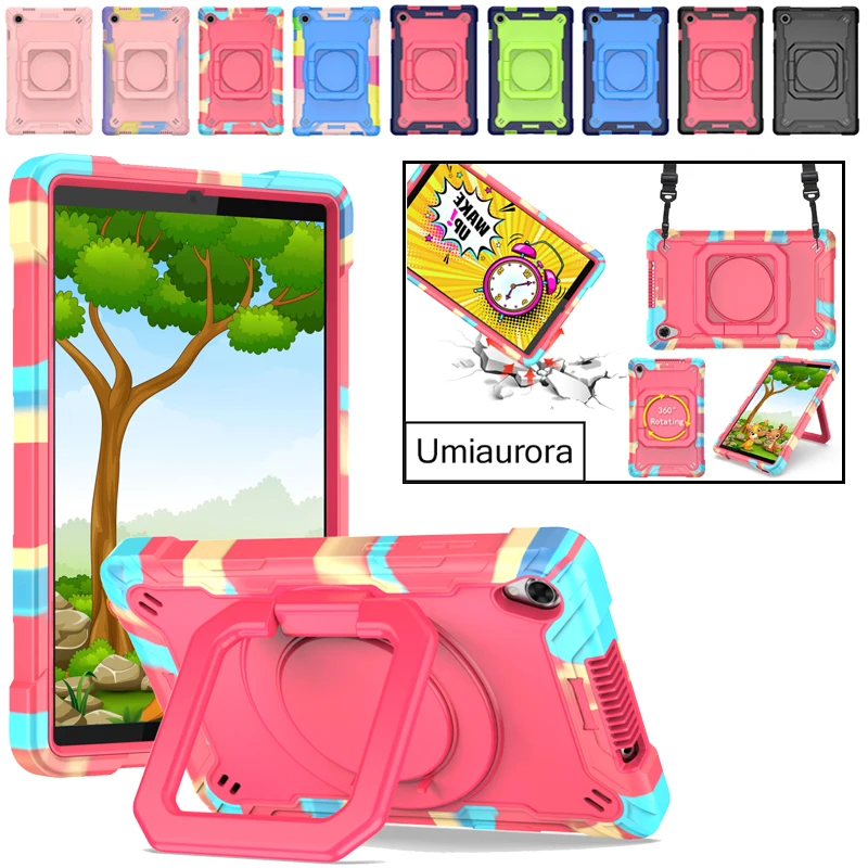 Per Samsung Galaxy Tab A8 10.5 Sm-X200 A7 Lite Sm-T220 Sm-T500 T290 Custodia Per Tablet Kids Silicone Pc Stand Hand Ring Cover Antiurto