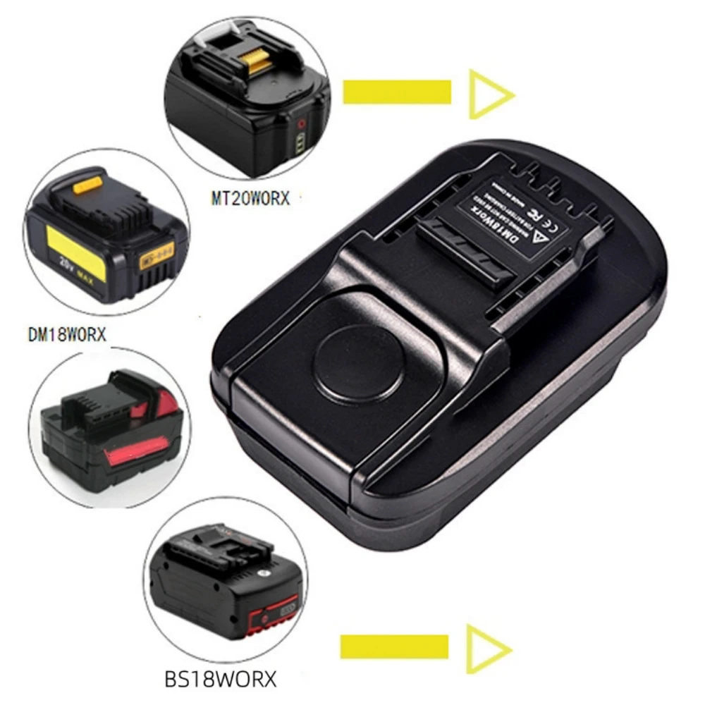 Adaptador de Bateria Li-ion para Worx Ferramentas Elétricas Makita Bosch Dewalt Milwaukee 18v Mt18worx Dm18worx Bs18worx 4pin - Image 6