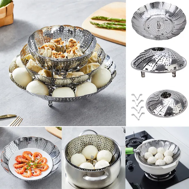 808F Universal Rice Cooker Steamer Basket Food Grade Plastic Steaming Rack  Veggies Egg Dessert Baby Food Steaming Stand - AliExpress