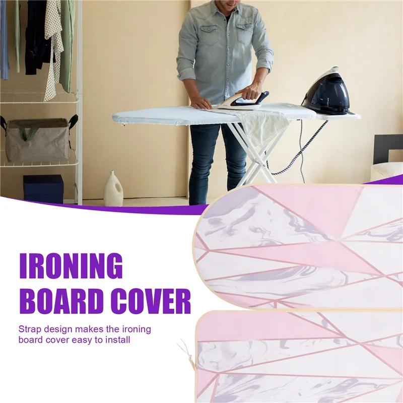 A13U 140X49cm Fabric Marbling Ironing Board Cover Protective Press Iron Folding For Ironing Cloth Guard Protect Delicate Garment