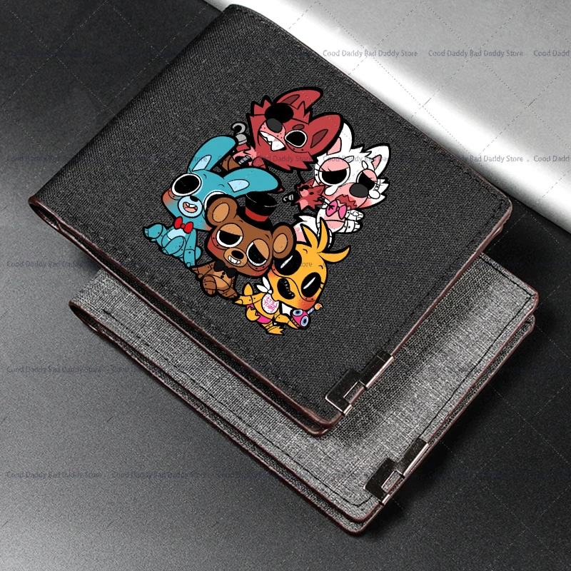 FNAF Wallet for Men Card Bag Cartoon Five Night At Freddy Cardholder Multi Slot ID Moneybag Fashion Fazbear Bear Coin Purse Gift - 4