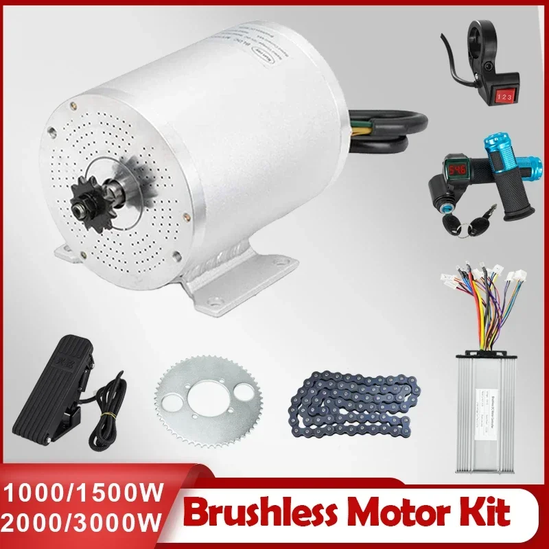 72V 3000W High Speed Brushless Motor 48V 2000W 1500W  Electric Bike Motor Kit for Electric Go-Karts Motorcycle Scooter