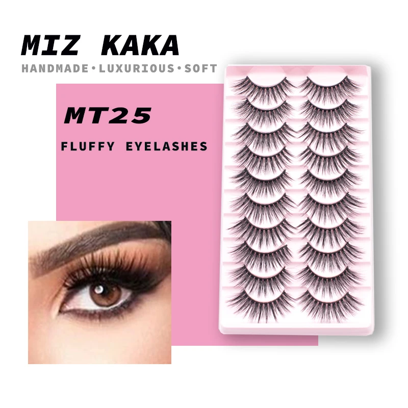 Lashes 10 Pairs 3D Wispy Natural Mink Lashes Christmas Dramatic