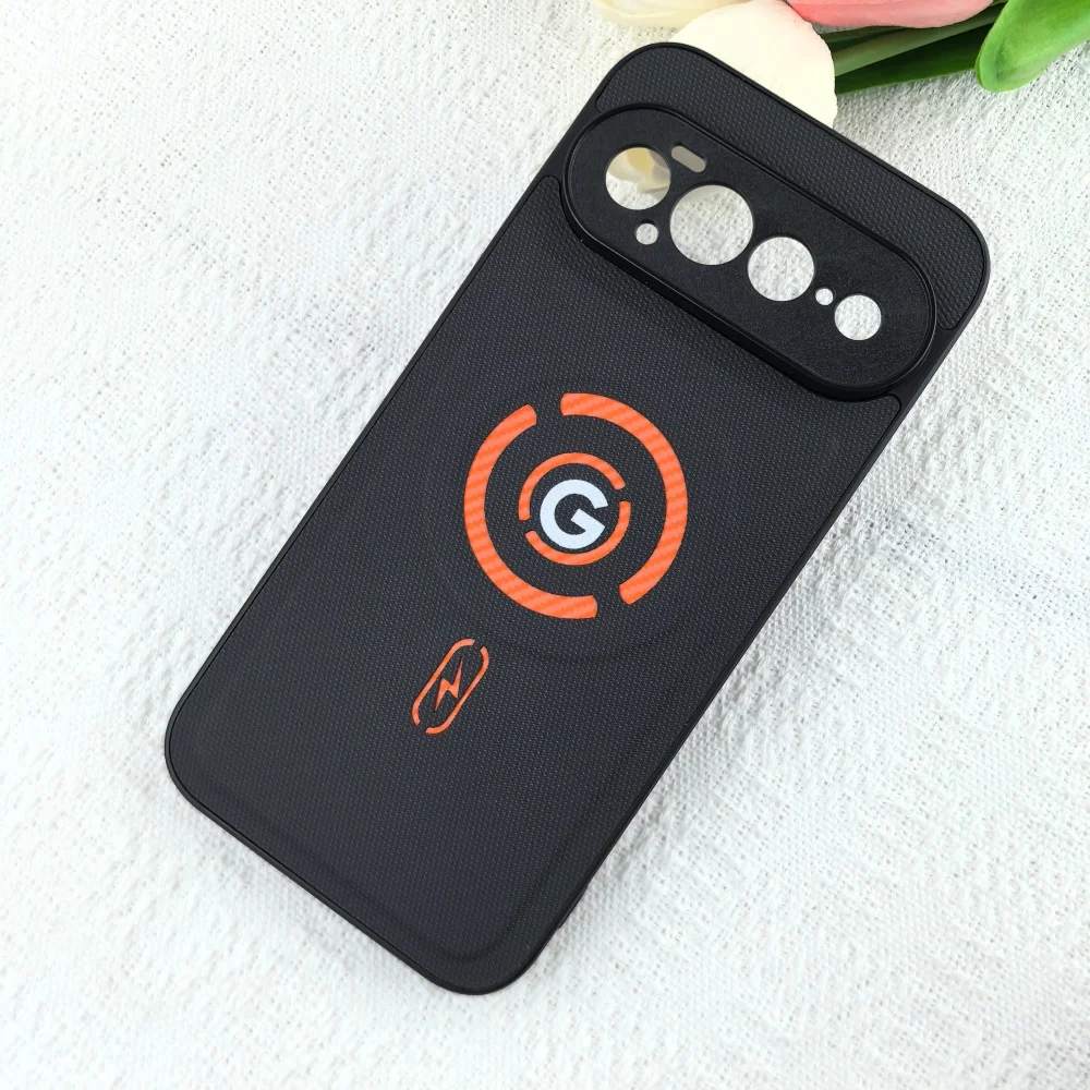 Premium Magnetic Shockproof Fabric Phone Case with Wireless Charging Support