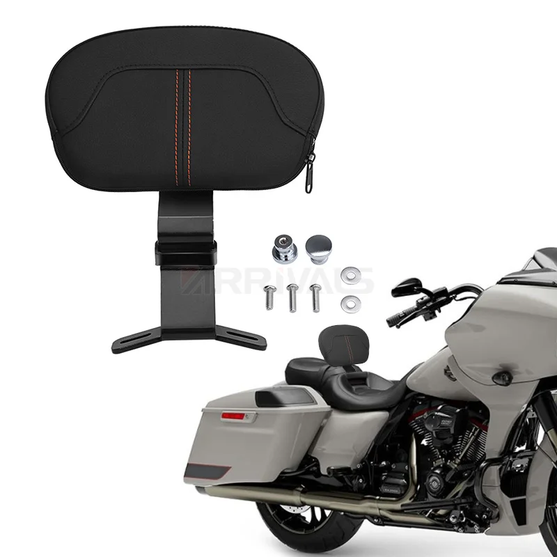 

Motorcycle Backrest For Harley Touring CVO Electra Road Street Glide Road King 09-22 Front Driver Rider Cushion Back