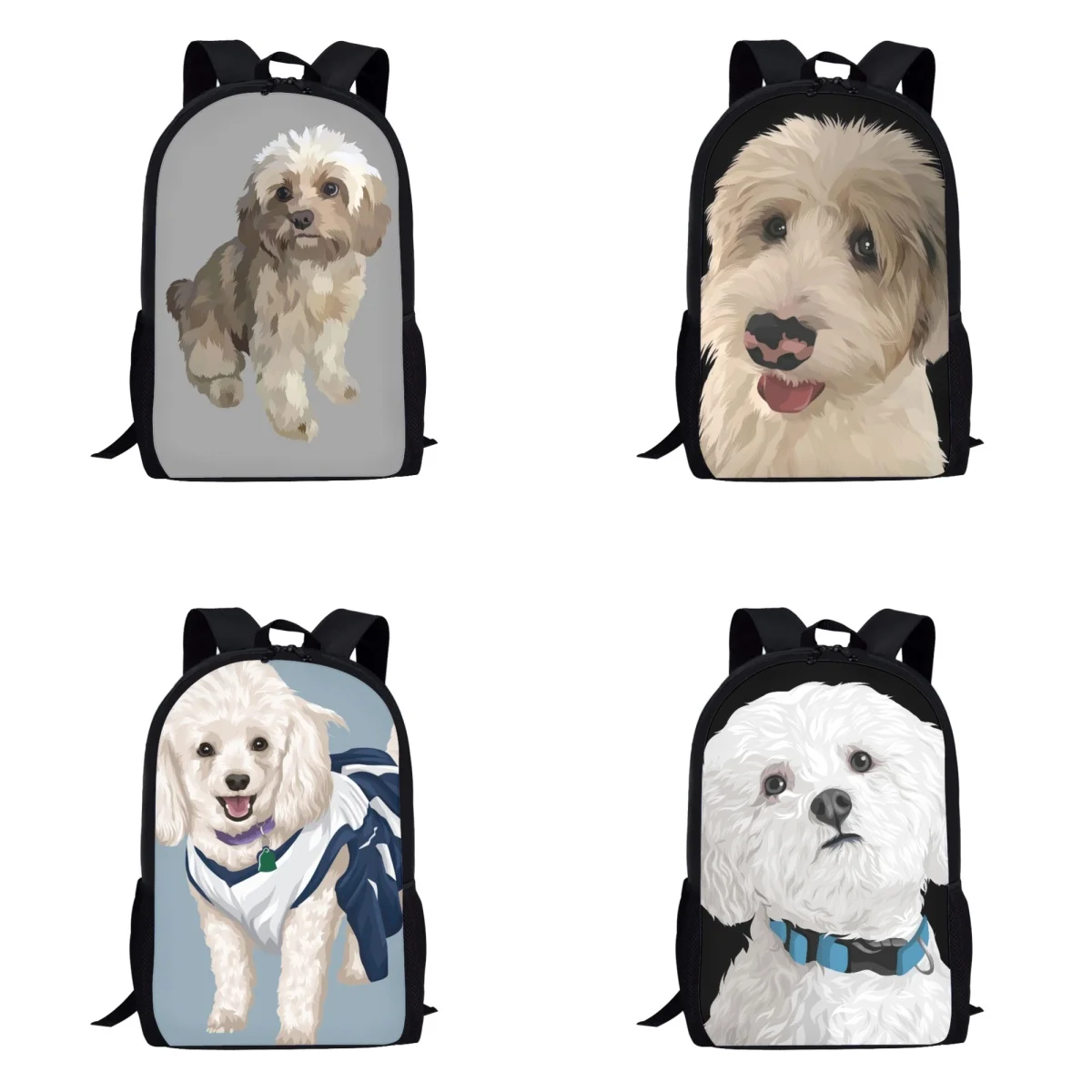 

BELIDOME Bichon Frise Children School Bag Kid Backpack Schoolbag Shoulder Bag Girls Fashion Book Bags Mochila Infantil 2023