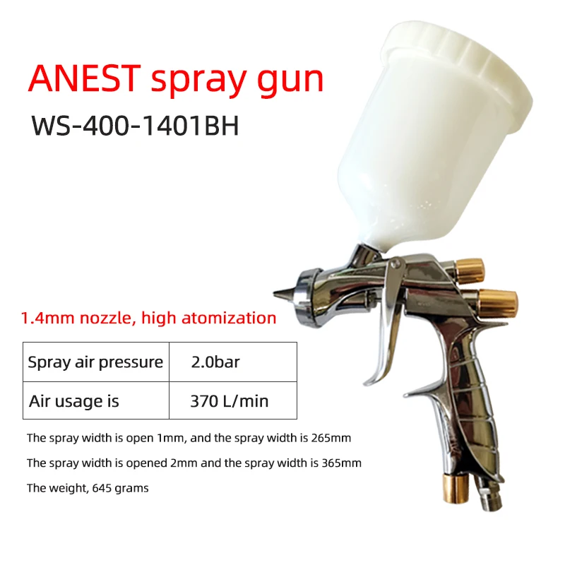 Anest Iwata Air Pressure Management Gauge Straight Type for Spray Gun  Adjustment