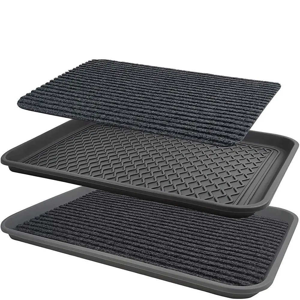 Floor Protection 2IN1 Boot Tray Mat Waterproof Multi-Purpose Wet Shoe Tray Durable with Floor Mat Plants Tray Mat Dog