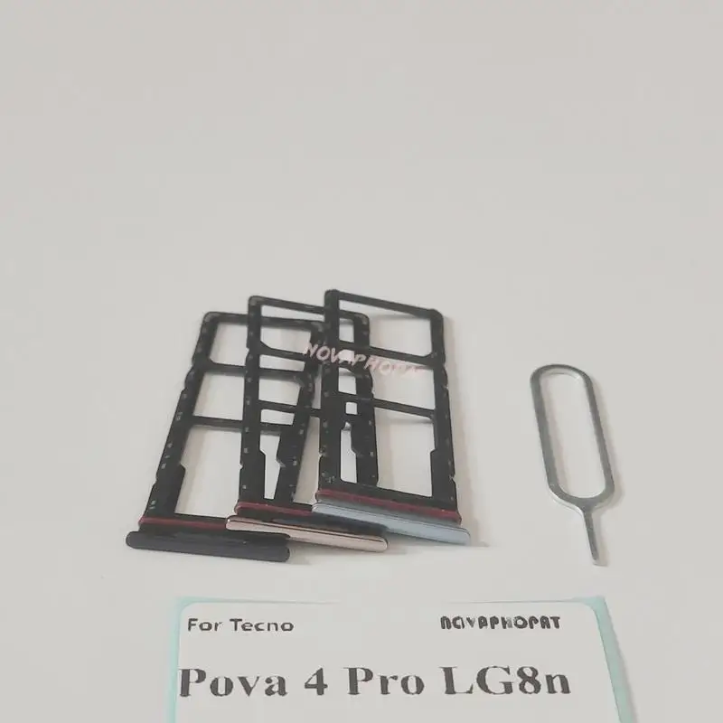 Vassoio Per Sim Card Nuovo Di Zecca Per Tecno Pova 4 Pro Lg8N Supporto Per Sim Slot Adapter Reader Pin