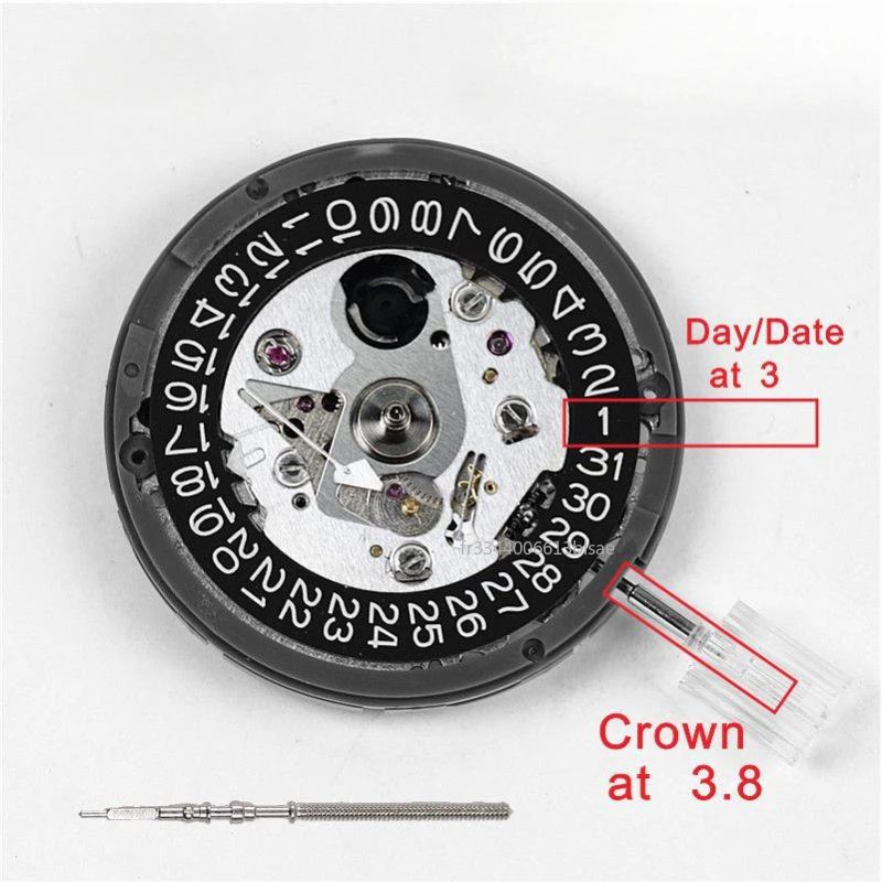 Nh35 Crown At 3.8 Japan Original Nh35A Nh36A Movimento Automatico A Carica Automatica Data/Giorno Parte Di Ricambio Per Orologio Seiko Mod