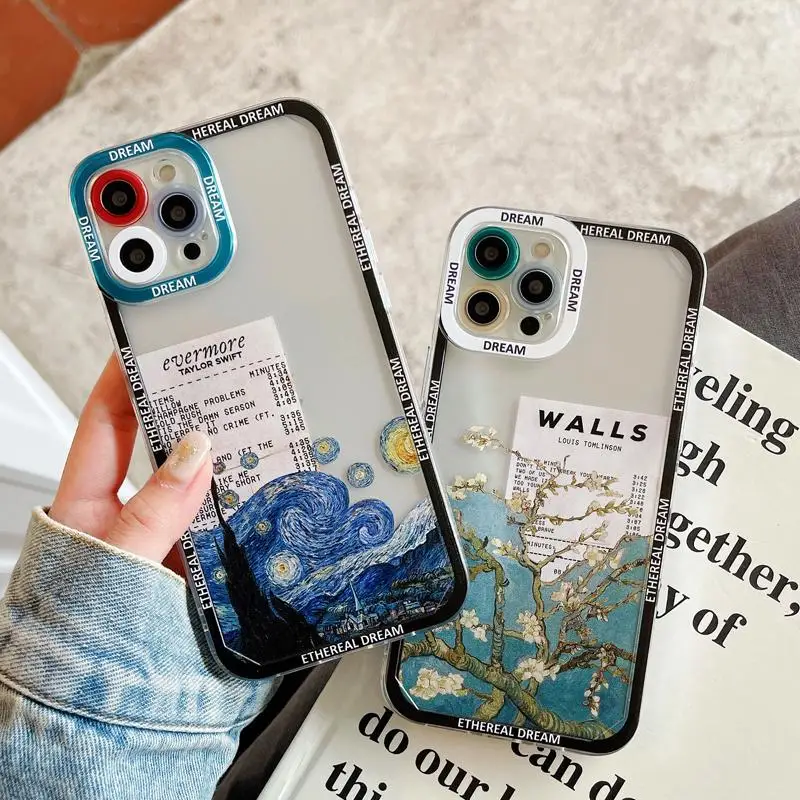 Art Van Gogh Starry Night Oil Painting Soft Clear Phone Case