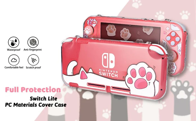 Étui de protection pour Nintendo Switch Lite, Hard Pc Clear Anti-shock  Split Cover pour Animal Crossing Design