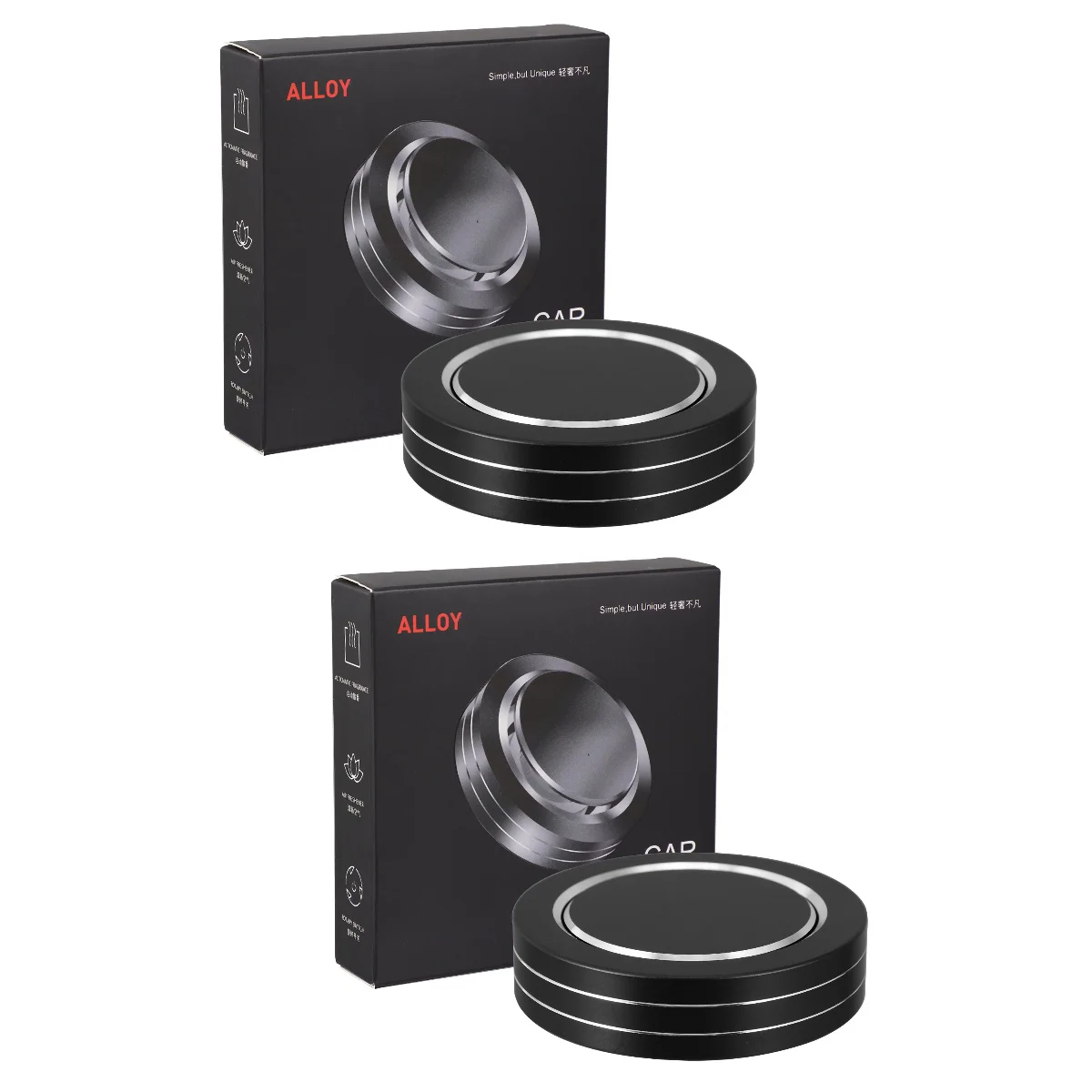 

2 Sets inside The Car Aromatherapy Air Diffuser for Essential Oils Aluminum Alloy Fragrance Freshener