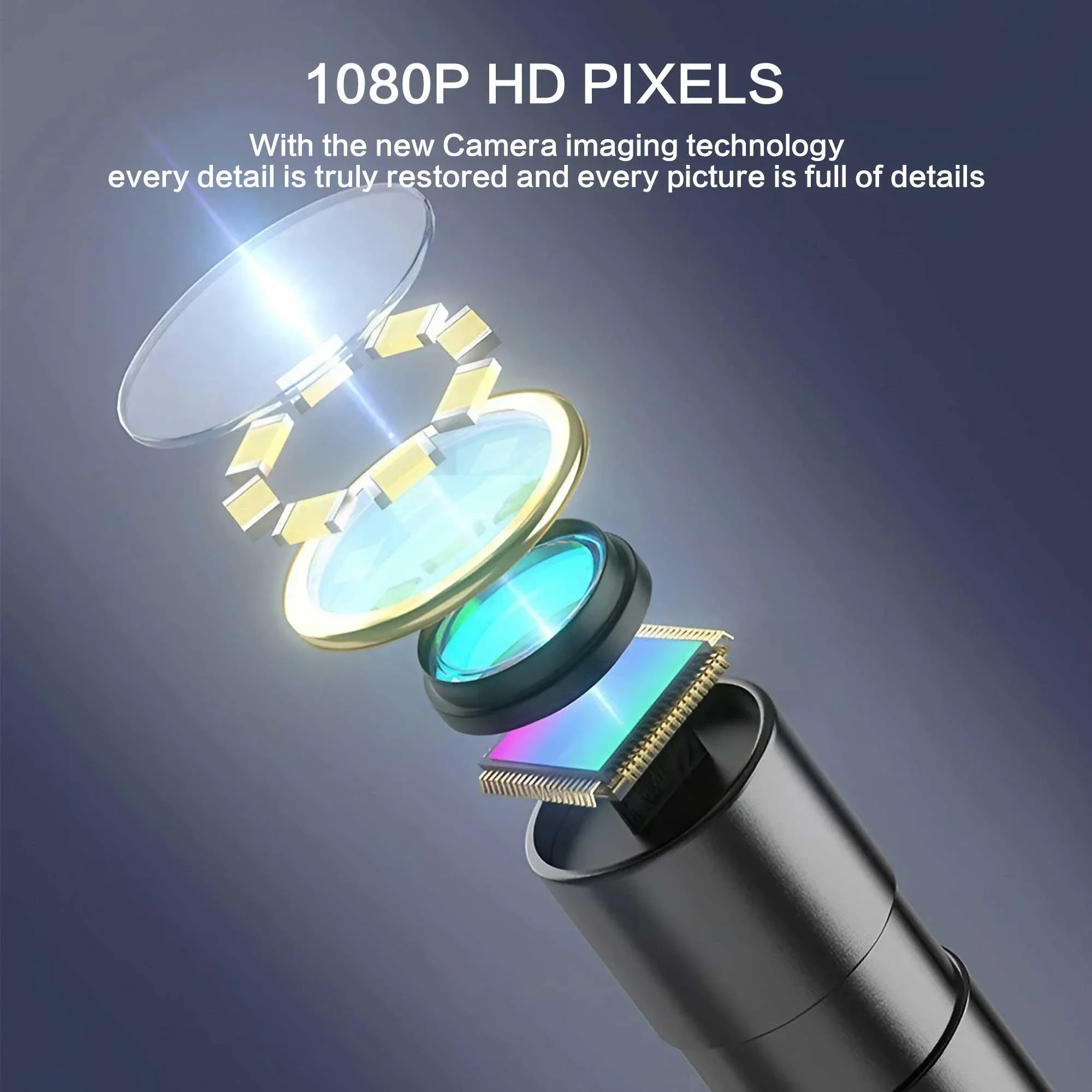 1080P HD WiFi 내시경 43인치 디스플레이 1m 5m 10m 케이블 옵션 듀얼 헤드 2600mAh 자동차 전기 배관 검사용