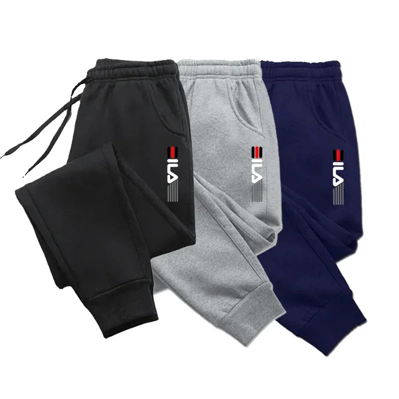 

2024 Fitness Workout Brand Track Pants Autumn Winter Male Cotton Sportswear Trousers Joggers Sweatpants Men Casual Skinny Pants