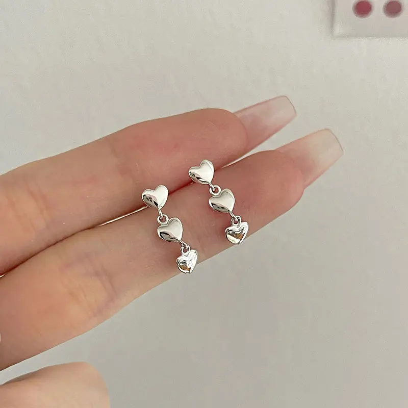 

Женские серьги-подвески в виде сердца, из серебра 925 пробы