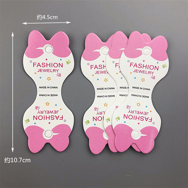 Kraft Paper Packing Tag Cards for Handmade Hair Jewelry Display Cute Bear Cat Face Stamp Paper Hairband Hanging Price Tag