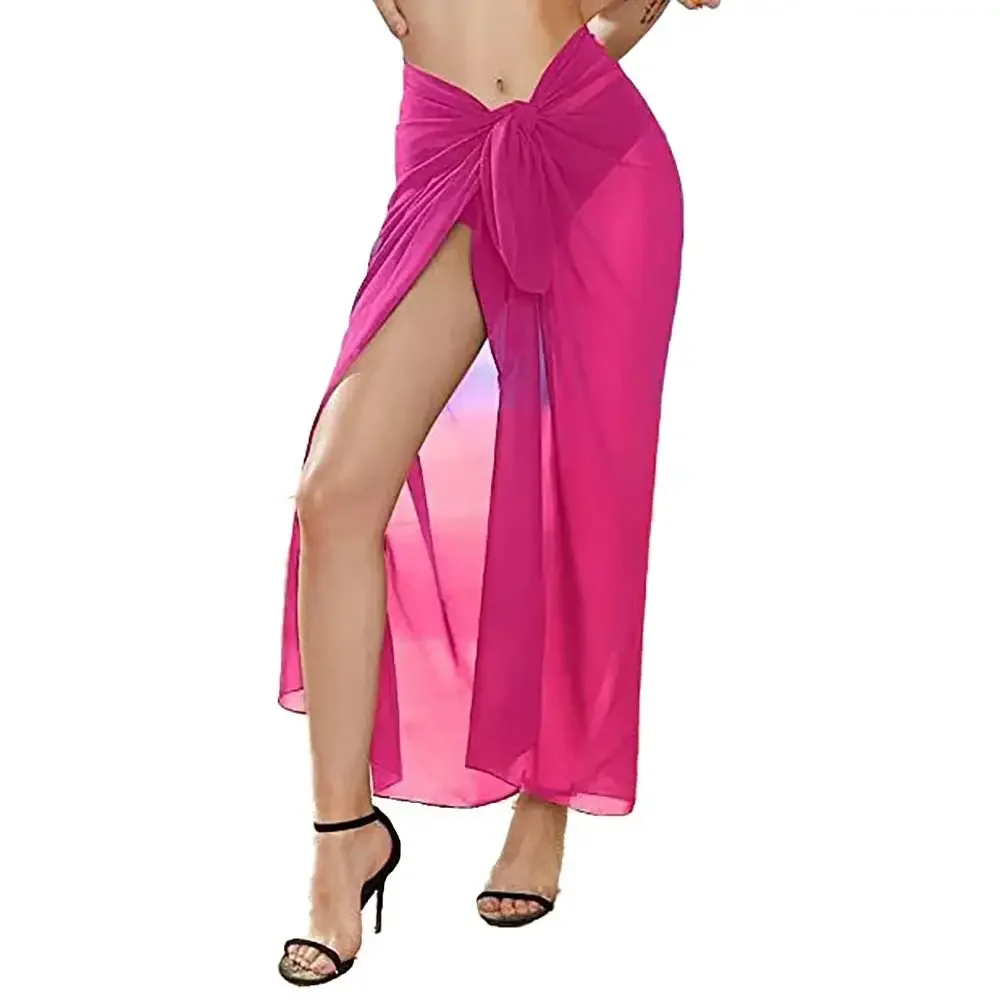 Summer Sheer Chiffon Sarong Skirt - Women's Swimsuit Cover-Up