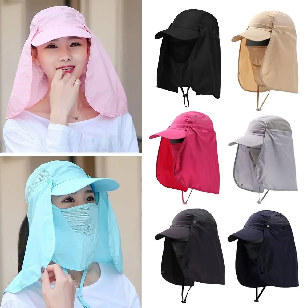 

Летняя Регулируемая дышащая рыболовная Солнцезащитная шляпа с шеей и лицом, шляпа от солнца, кепка для рыбалки, бейсболка