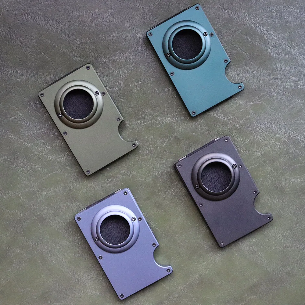 Aluminium Airtag Card Holder with Cash Strap Airtag Holder