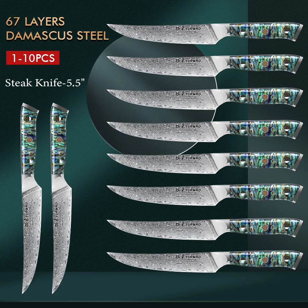 TURWHO110PCSProfessional55InchJapaneseSteakKnifeSet67Layers