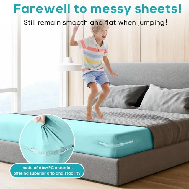 4pcs/set Invisible Sheet Bed Cover Fixer Multifunctional Fixed Clip Safety Pinless Sheet Bed Sheet Anti-shift Fixed Home Supplie 2
