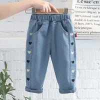 Baby Girl Jeans Fashion Flare Trousers Baby Girl Long Pants Spring Children Trousers 12 3 4 5Yrs Toddler Girl Single Layer Jeans 1