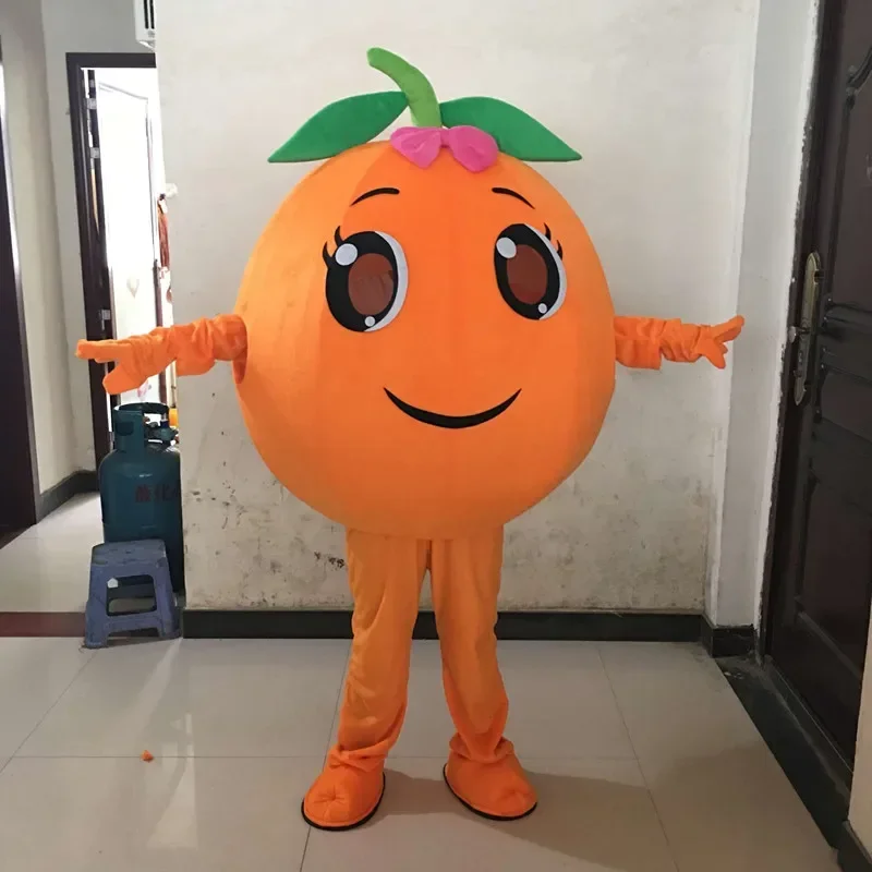 오렌지 과일 마스코트 코스튬 정장, 코스프레 파티 게임, 멋진 원피스 의상, 프로모션 카니발, 할로윈, 부활절, 성인 마스코트
