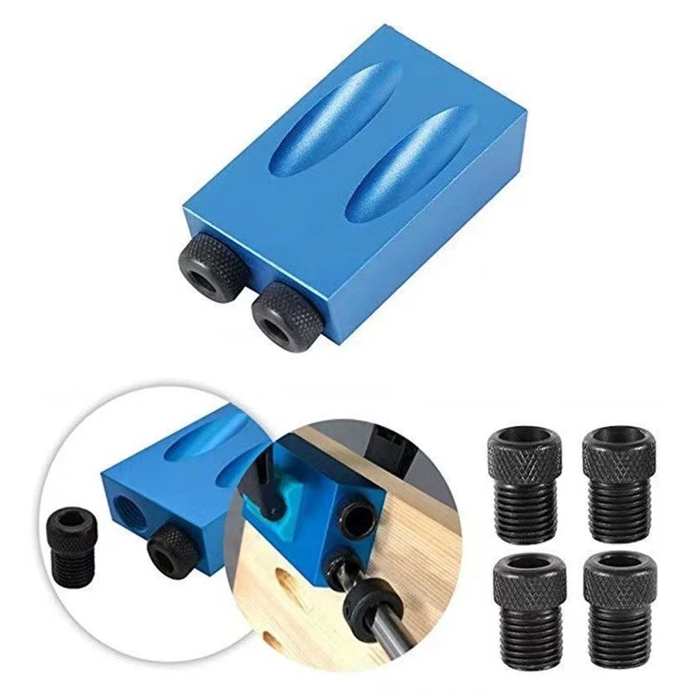 Pocket Hole Jig Kit 6/8/10mm Drive Adapter For Woodworking Angle Drilling Holes Guide Dowel Jig Wood Tools With Screwdrivers