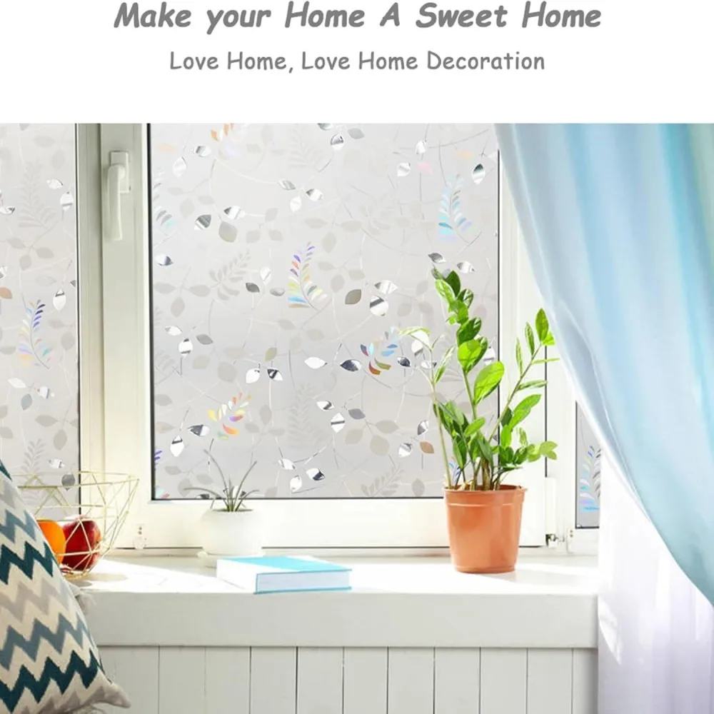 Window Privacy Film Stained Static Cling Glass Film 3D Decorative Colorful Glass Window Sticker for Home Sliding Door window film,window privacy film,window sticker