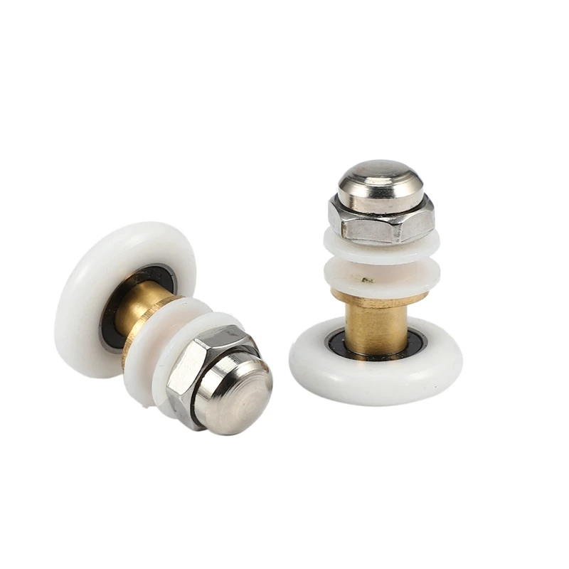 8PCS 25Mm Diameter Shower Glass Sliding Door Hanging Wheel Roller Bathroom Sliding Cabinet Eccentric Pulleys