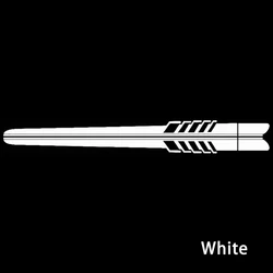 Racing Stripes Car Side Body Decals - Universal Exterior Door Skirt Stickers (WHITE)