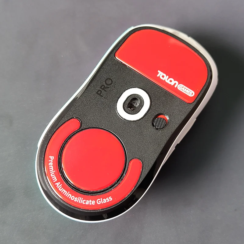 pés de vidro curvados redondos personalizados do vidro da borda dos pés do rato dos talongames compatíveis com logitech pro superlight