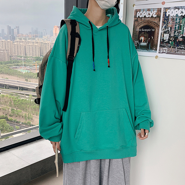 Spring Fashion Casual Men's Hooded Sweatshirts Solid Color Oversized Hoodies For Women