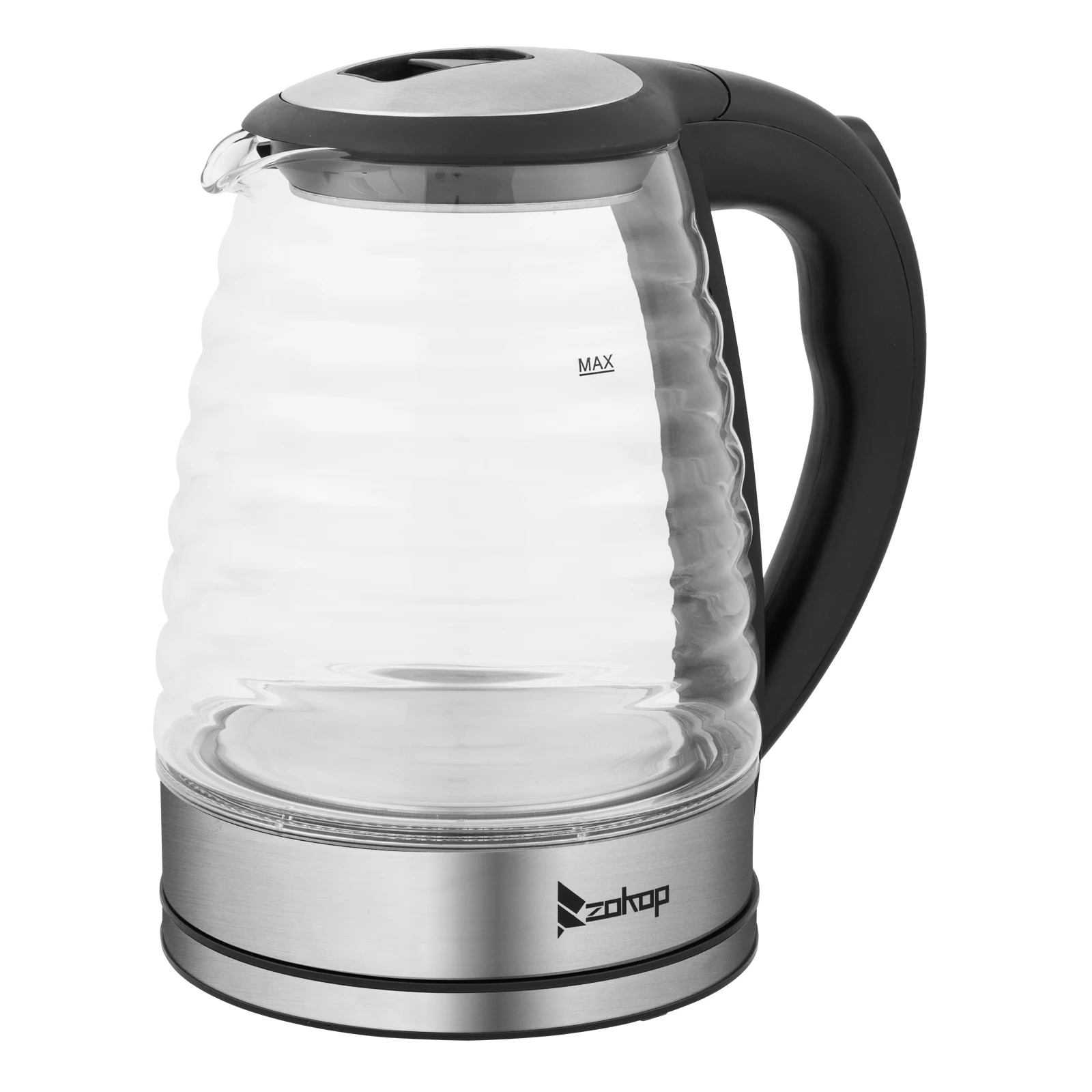 

HD-1858L 1.8L 220V 2000W Electric Kettle Stainless Steel High Quality Borosilicate Glass Blue Light