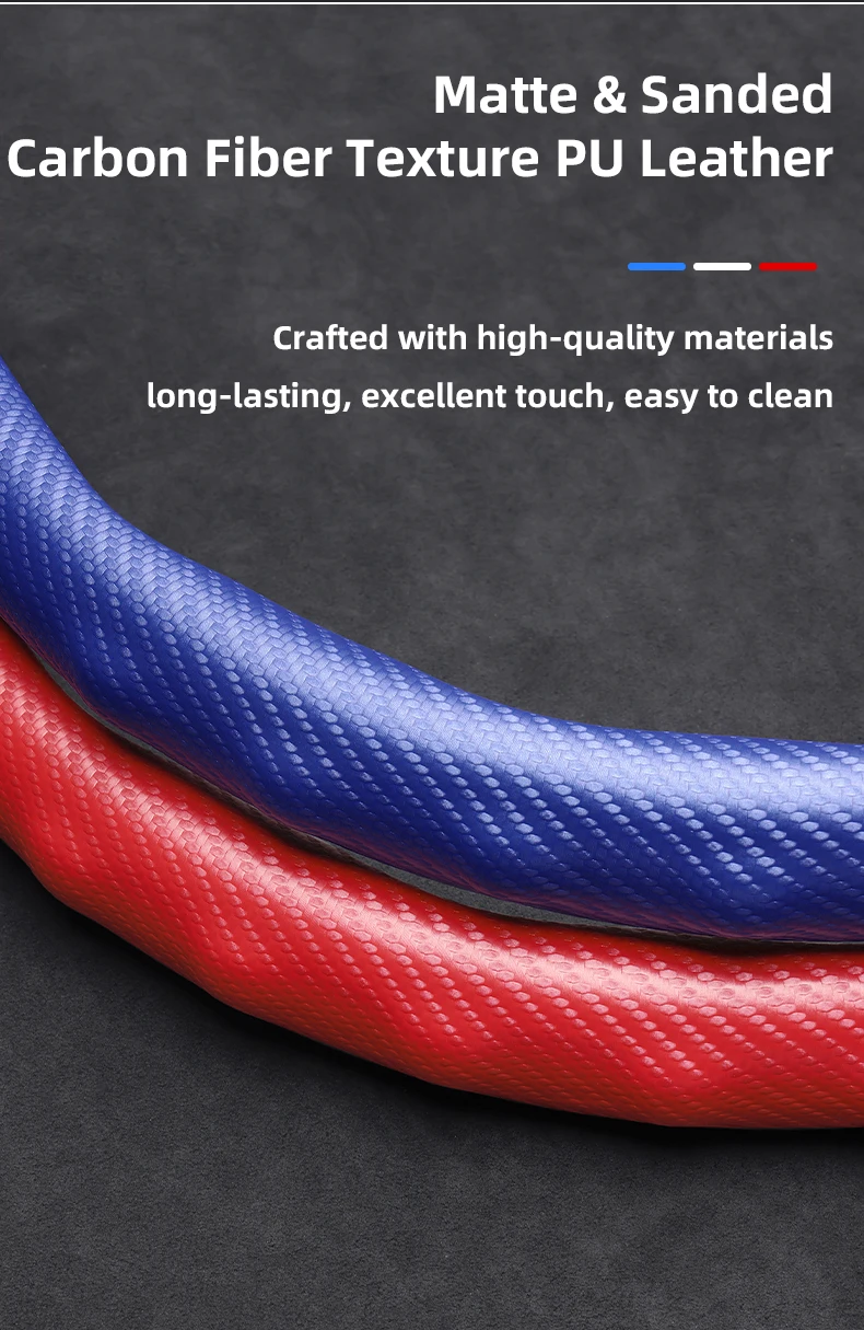 Geeignet für Mg Carbon Fiber Texture Lenkradbezug mit aufsteckbarer wellenförmiger Sport-Design-Schutzhülle für Zs Hector Gs 5 6 Marvel R Cyberster 8 Phev Hs Rx9 7 3 Whale One Rx5 Gt 4 Electric T60 und andere Modus – Detail 7