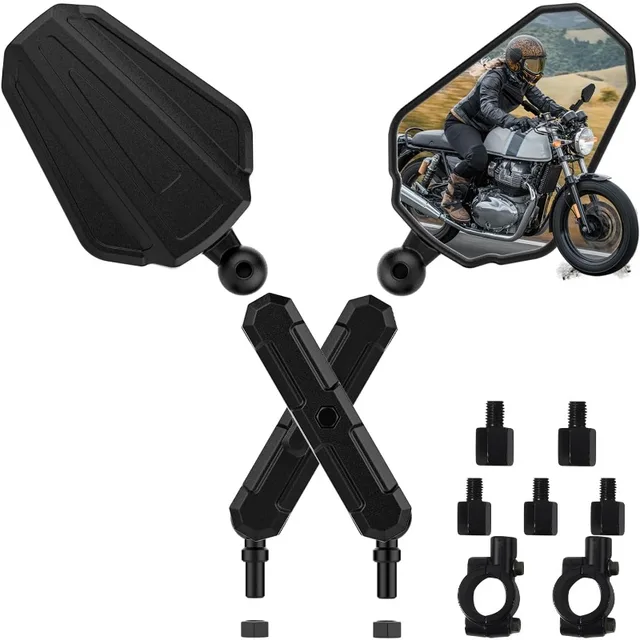 High-quality Universal Motorcycle Rearview Mirror Foldable and Adjustable Viewing Angle Motorcycle Side Mirror Reflector