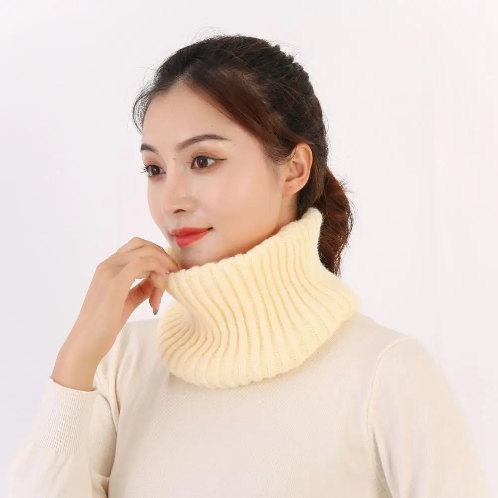 

Women Winter Neck Wrap Cozy Knitted Winter Scarf for Women Soft Warm Solid Color Neck Warmer with Windproof Elastic for Weather
