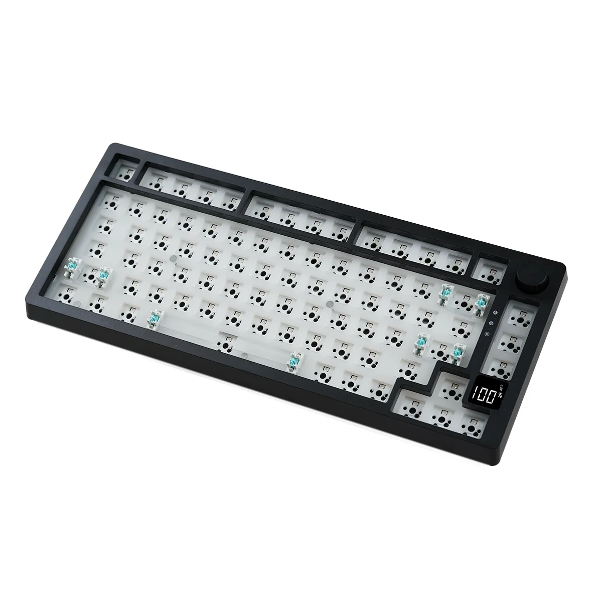

MK75 Pro 75% Mechanical Keyboard Kit, Hot Swappable Wired Wireless Gaming DIY Kit, 5000mAh Battery,RGB Backlight for Win/Mac