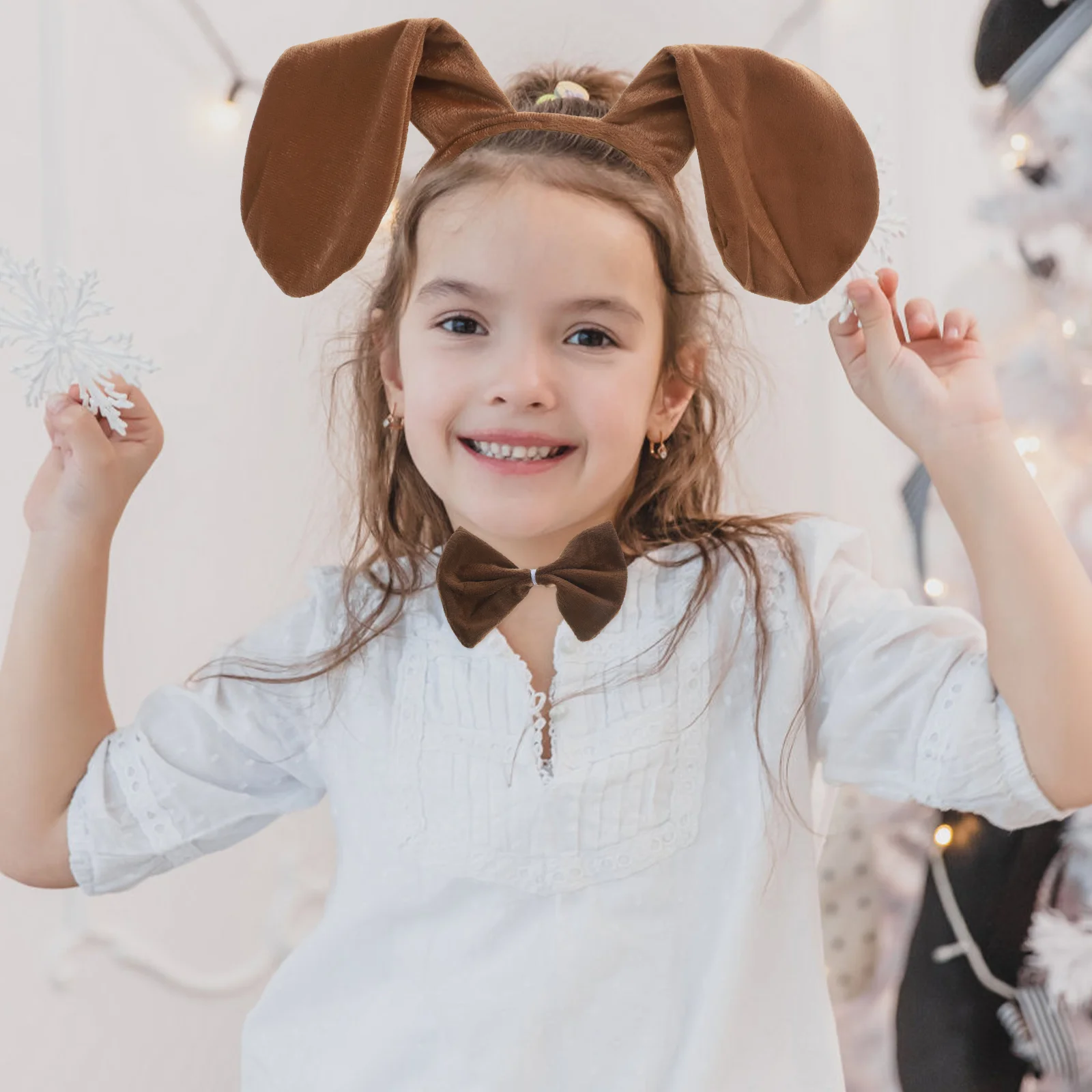 

Halloween Animal Costume Props Dog Mouse Ear Headband Tail Bow Tie Fake Nose Gloves Tutu Skirt Kit Party Cosplay Props