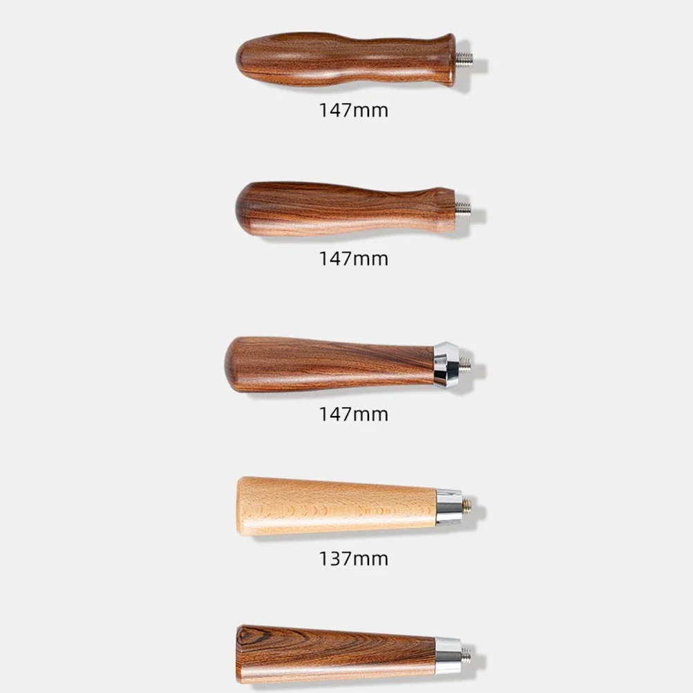 Portafilter Handle Parts Accessories Fittings Kitchen M10 Thread Replacement Solid Walnut Wood Wooden Handle 1pc