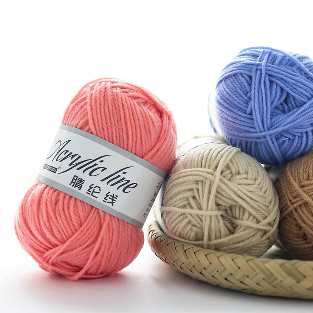 50g / Ball Acrylic Wool Warm DIY Knitting Soft Baby Sweater Hat Knitting Children Adult Scarf Super Soft Cotton Thread 64 Colors 2