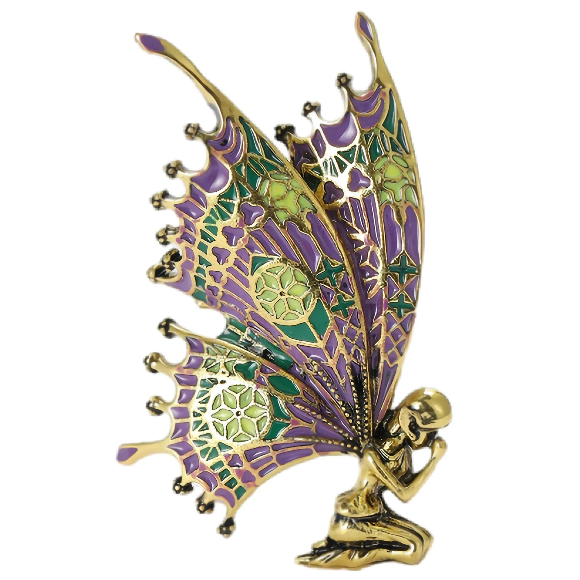 

Enamel Angel Brooches for Women Unisex Rhinestone Butterfly Pin Event party backpack decoration clothes accessories