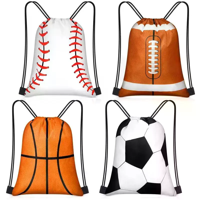 Zaini con Coulisse per Basket, Calcio, Baseball, Football, Leggeri e Resistenti per Palestra, Scuola e Uso Quotidiano Sportivo - immagine 5