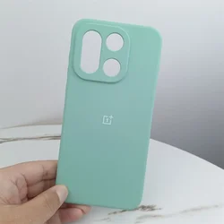 Luxury Soft Liquid Silicone Matte Shockproof Phone Case for Oneplus ACE 3Pro (Light Blue)
