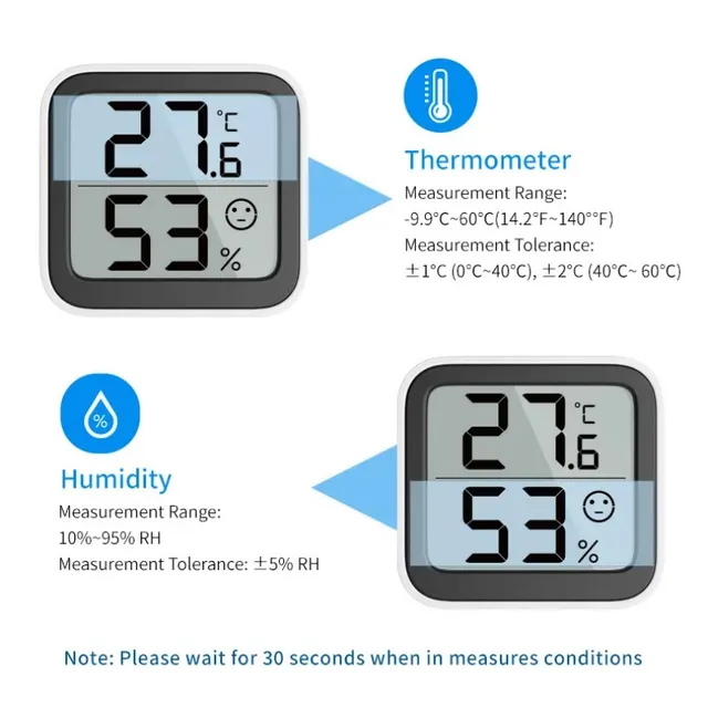 Electric Hygrometer Temperature Humidity Meter Accuracy Calibration LCD Temperature Sensor Indoor mini Thermometer 3
