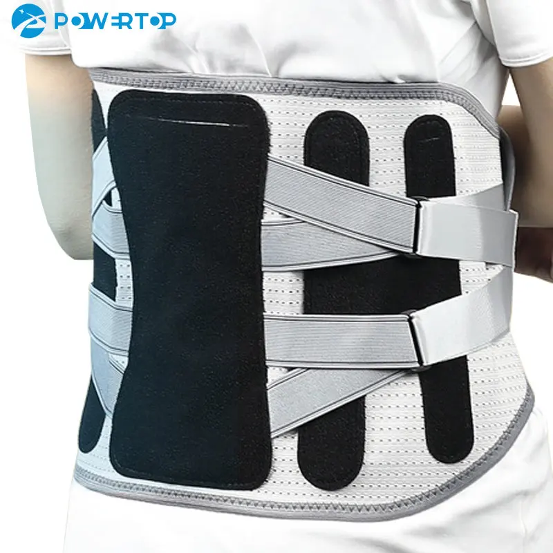 Newest Widen Steel Keel Waist Back Pain Brace Spine Support Lumbar