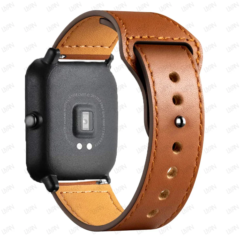Premium Leather Watch Band - 20mm/22mm Strap
